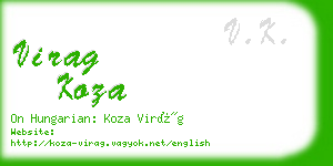 virag koza business card